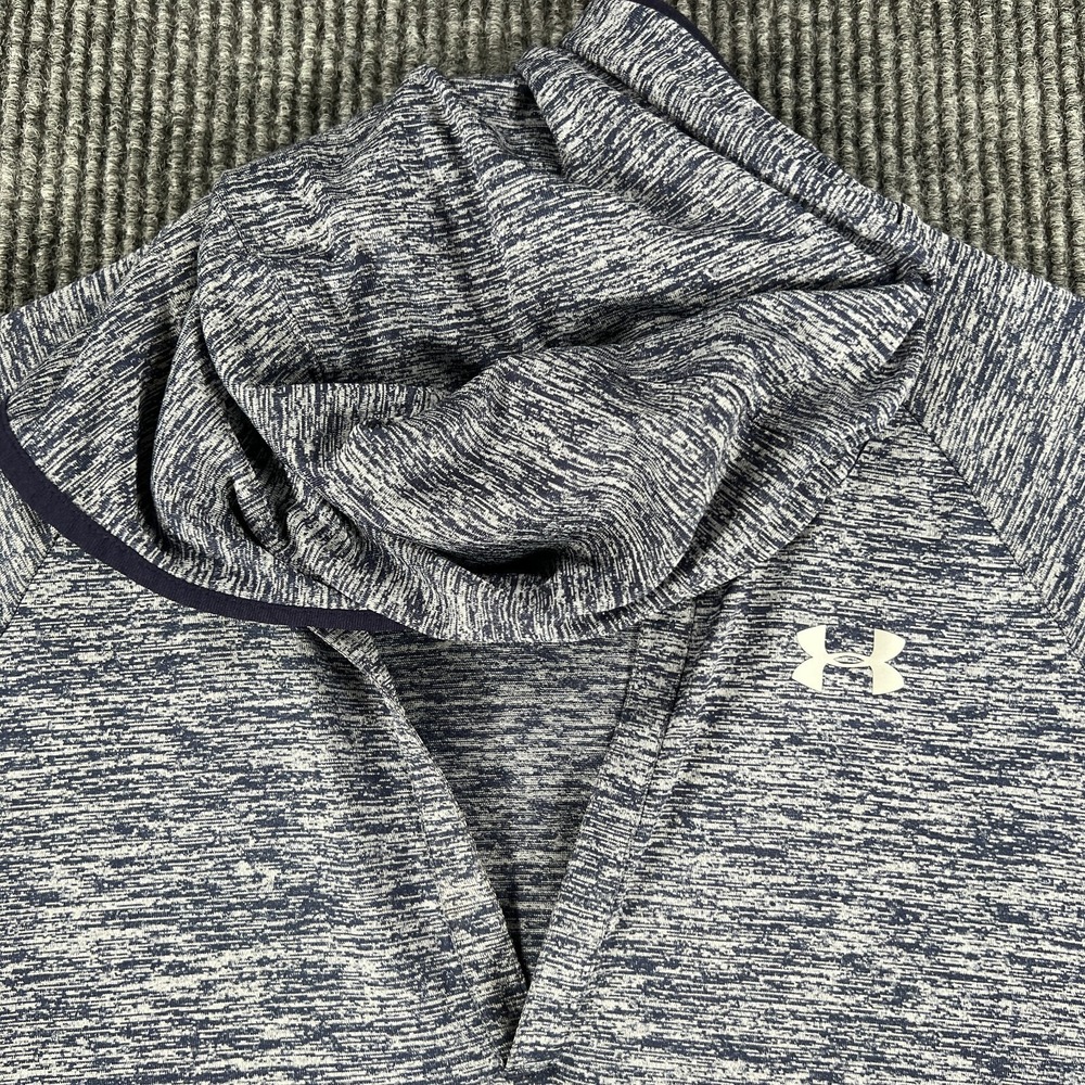Under Armour Womens Sweatshirt Medium Heather Purple Long Sleeve Heat Gear